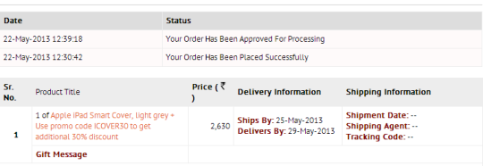 Infibeam Order